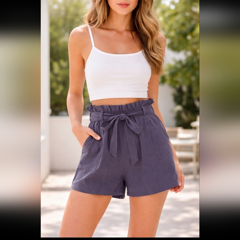 Hayes Light Plum Paper Bag Shorts Size Small Petite